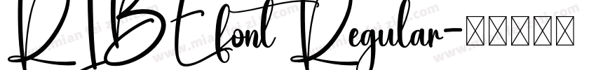 RIBEfont Regular字体转换